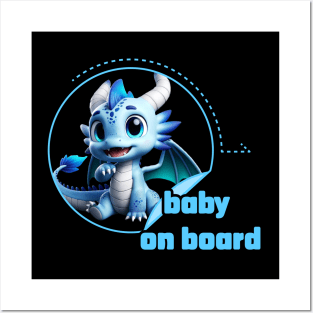 baby on board Posters and Art